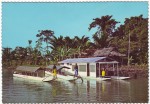 Angoram Hotel Sepik.  Houseboat and powered canoes for guided tours along the mighty Sepik River. Angoram, Sepik District, New Guinea Photo Uwe Steinward (C) GNG 70